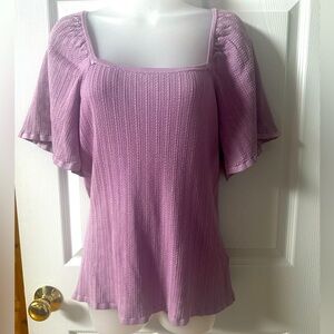 Short sleeve soft knit top